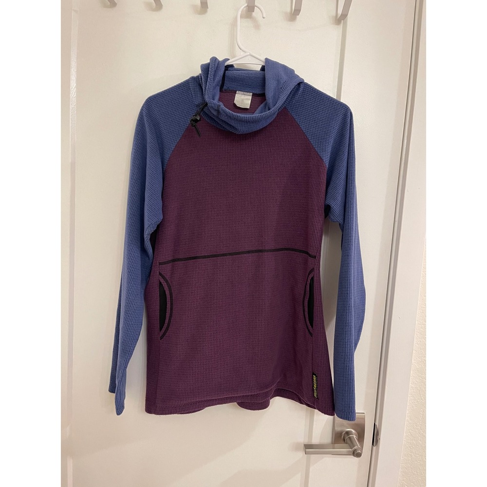 Melanzana Leadville Colorado Fleece Grid Purple Hoodie Fleece Melly Hiking